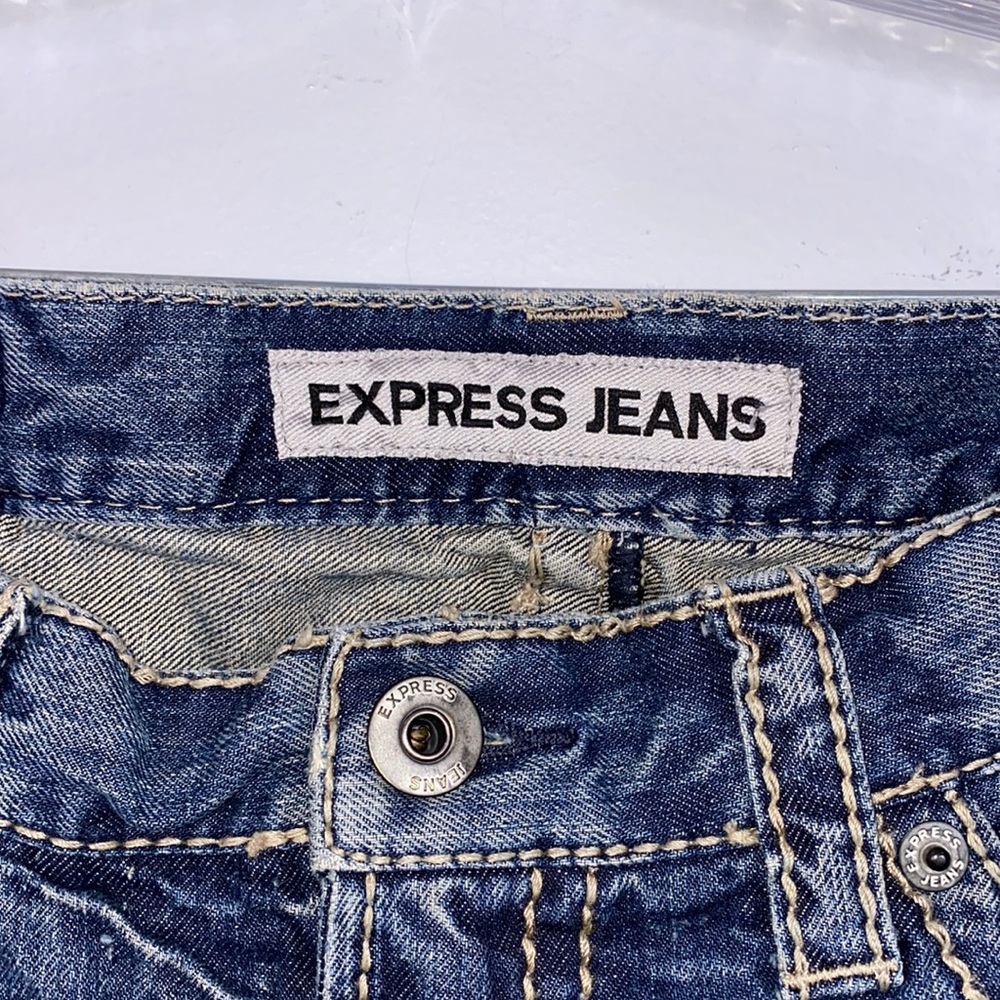 Express men’s Kingston classic fit bootcut jeans 32 x 32 - Picture 3 of 7